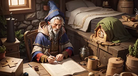 A wizard who lives in a cosy house in a magical world of numbers and puzzles
