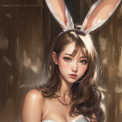 Playboy's Bunny、upper body closeup、