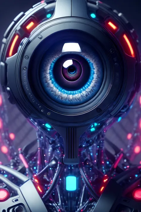 Cybernetic Eye Camera, Portrait on the side, intricate detials, Masterpiece, ultra resolution, Sexy, Tactical details, sports clothing, The Cybernetic Eye, SC3PT4 style