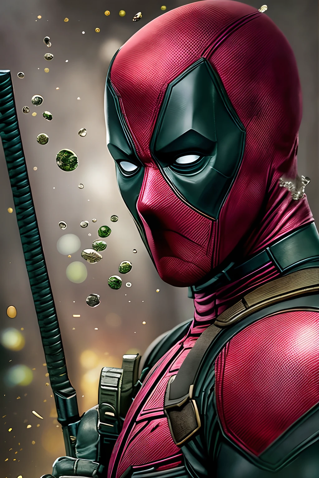 Deadpool is a superhero in a red and black suit - SeaArt AI