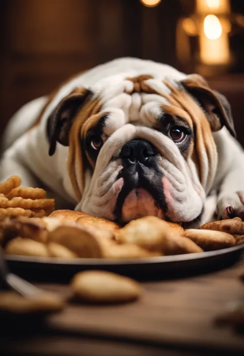 Make an English Bulldog by eating a lot of festfood
