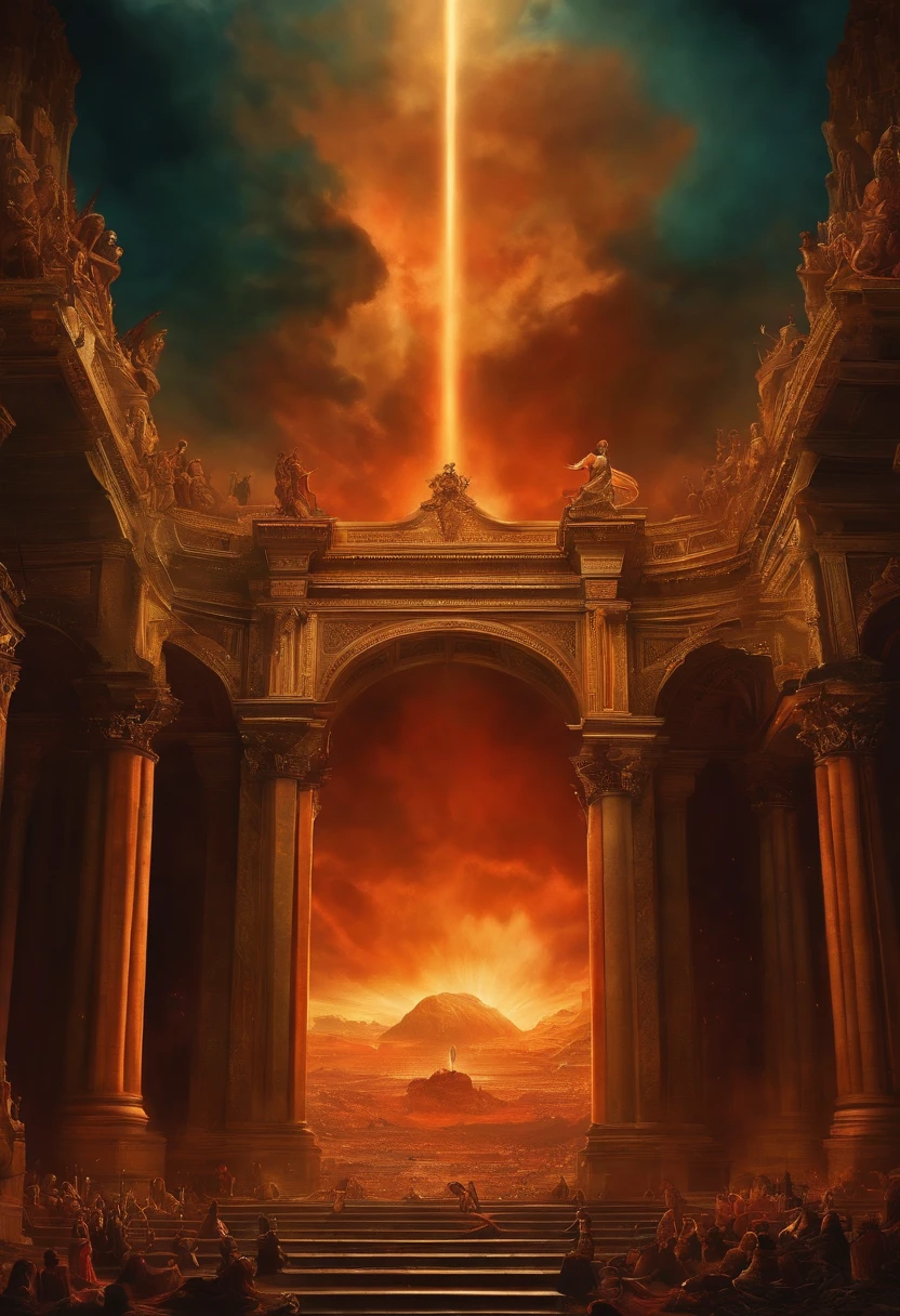 "《The Last Judgment》The artwork is inspired by the theatrical style of British artist John Martin."