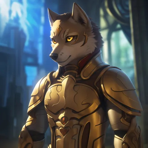 (golden-eyed standing wolf:1.1,cyborg armor:1.2,detailed hands:1.1),(best quality,4k,8k,highres,masterpiece:1.2),ultra-detailed,...