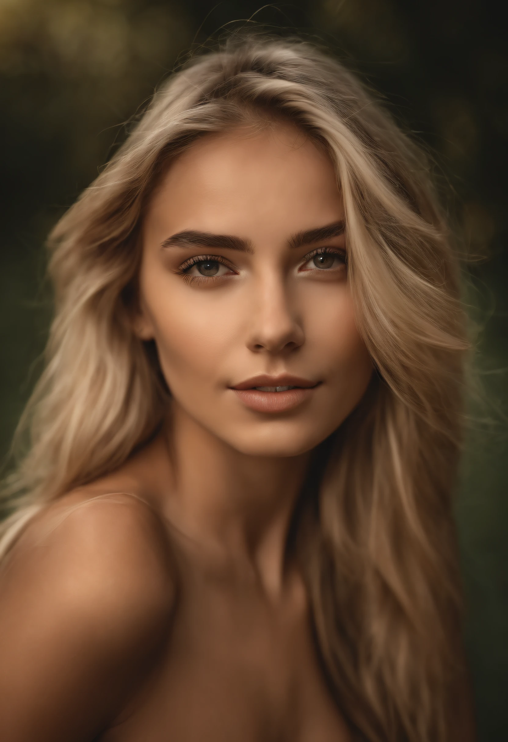 A woman with long blonde hair posing for a picture - SeaArt AI