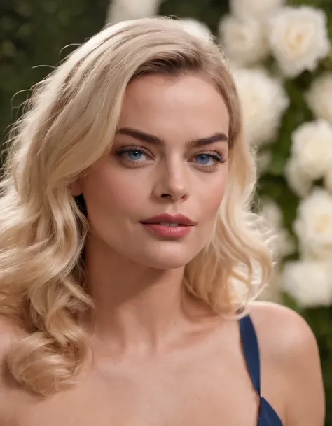 مارجوت روبي تعطي اللسان إلى قضيب صغير مع الواقي الذكري - SeaArt AI