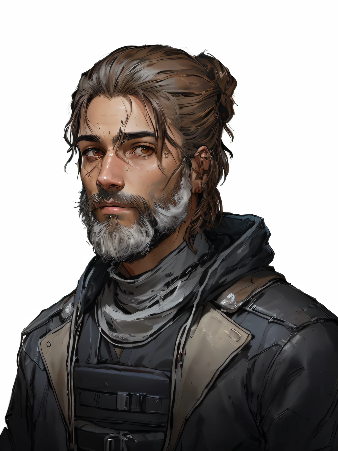 um desenho animado de um homem com barba e barba, retrato detalhado do caractere, um retrato de personagem, retrato headshot do personagem, Personagem de Apex Legends, retrato da arte do personagem, Irreal 5. Retrato de RPG, retrato de Apex Legends, retrato do personagem, arte do perfil do personagem, retrato de personagem épico, arte detalhada do personagem, Personagem - Retrato, retrato de personagem pintado, Corvo Attano, arte conceitual do headshot do personagem