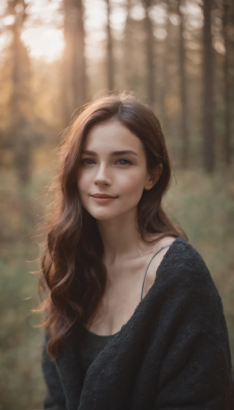 xxmix_girl,portrait of a woman,polaroid,film, graininess,smile,cold