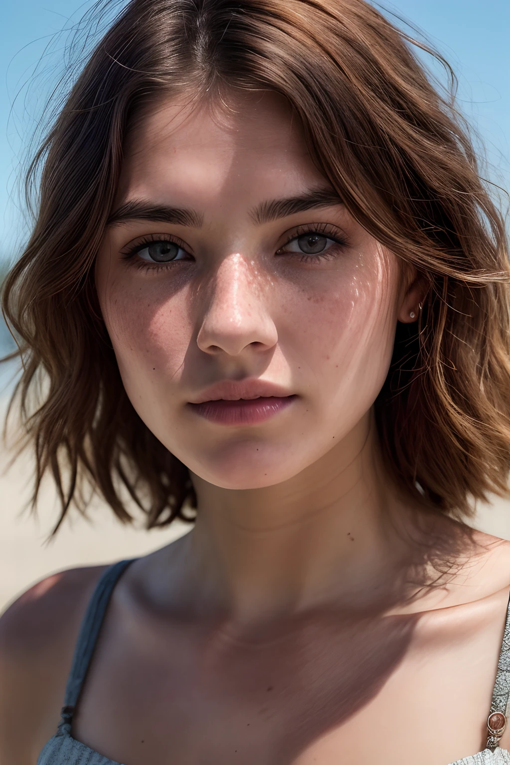 ((tir de tout le corps)),une photo d&#39;une femme séduisante avec des cheveux rousses amples et coiffés, ennuyé, elle porte un haut bandeau et un pantalon habillé, , mascara, (Peau texturée, pores de la peau:1.2), (taupes:0.8), (Peau imparfaite:1.1), Détails complexes, chair de poule, Visage impeccable, (légères taches de rousseur:0.9), ((photoréaliste):1.1), (brut, 8k:1.2), sombre, couleurs sourdes, ambiance ardoise, Cinéma brut et franc, 16mm, film portra 400 étalonné en couleurs, couleur remarquable, ultra réaliste, Peau texturée, élèves remarquablement détaillés, bruit de peau terne réaliste, détail de la peau visible, duvet de peau, peau sèche, tourné avec une caméra cinématique, texture de peau détaillée, (Rougir:0.5), (chair de poule:0.5), diffusion souterraine