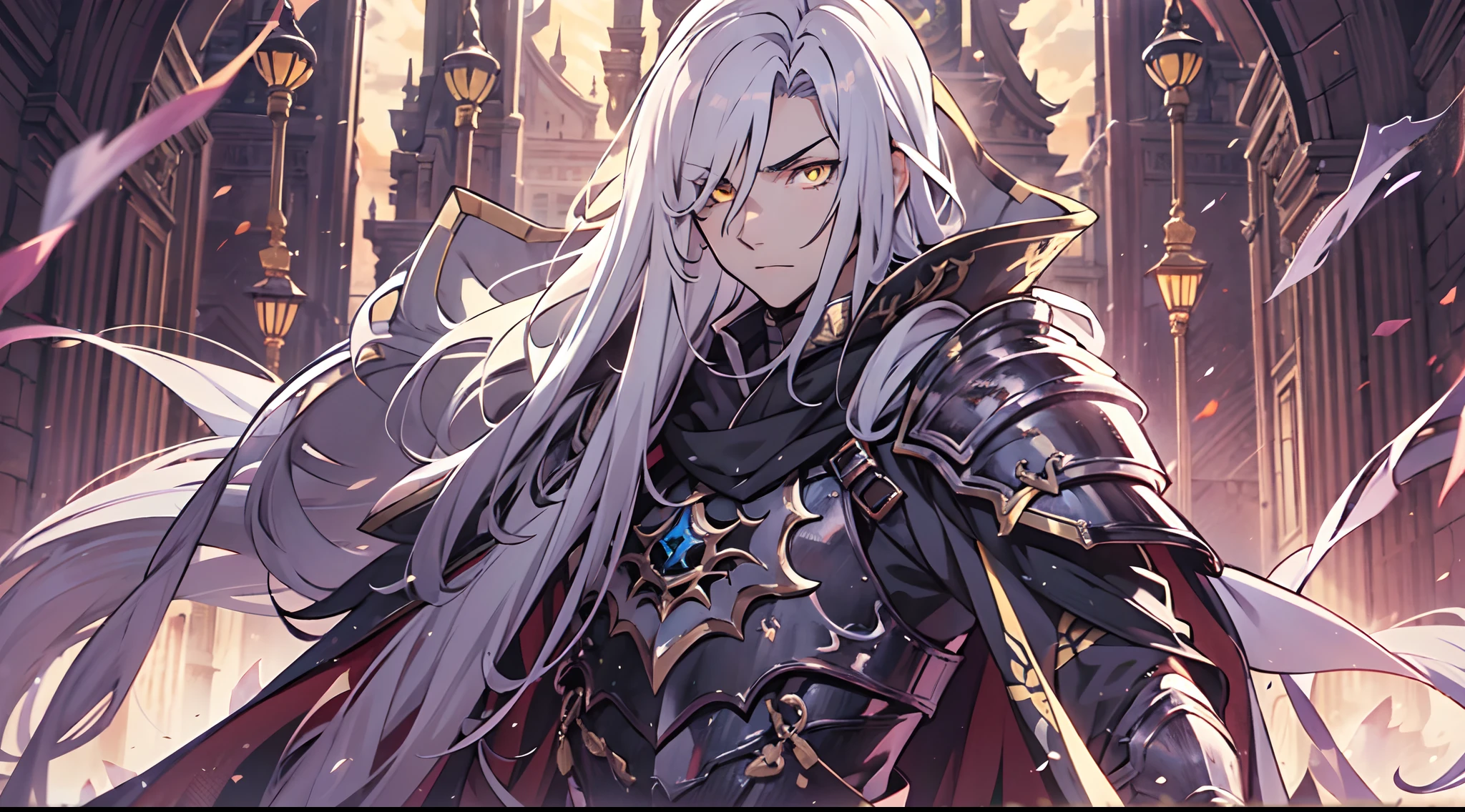 Anime-style depiction of ryan reynolds as a dark warlord on Craiyon