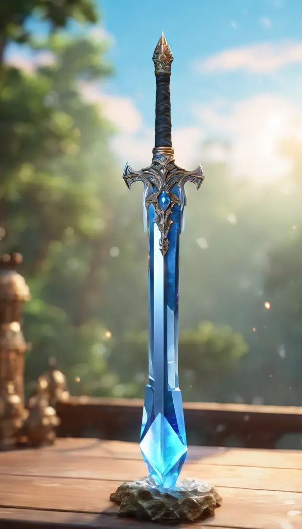 Blue crystal sword