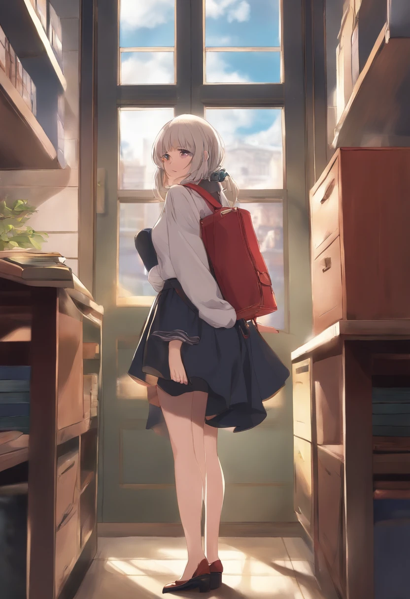 Anime No pants looking forward 😧 in school - SeaArt AI