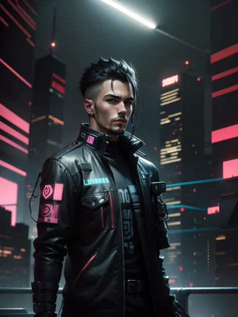 Change background, Realistic,cyberpunk,chnage clothes,handsome,