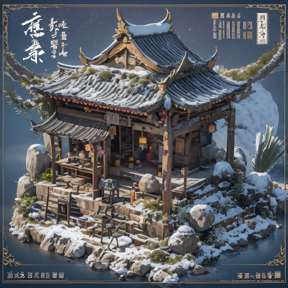 snowy peak(mont)Treasure Trove(kiosk)Cross to Blue News(Village)，
Deadwood(Hut)Three blankets(big hall)Holes in the sky(Boulders)。
Half Ridge(kiosk)City of Flowers(kiosk)Stones without words(stone monument)，
Wan Song(Close)snowy peak(pathway)There is dragon sleep(Fang)。
Manjusri(tw)Ancient mirrors(tw)Jiao Qiao(bru),
Lohan(Boulders)Iron Cloud(Ridge)Skull Peak(kulmin)。
Incense stone(grind)Free animals in captivity(chii)The pool is soaked in the moon(chii)，
Wangzhou(kiosk)Zhuo Xi(izumi)Ying Chao Spring(izumi)。