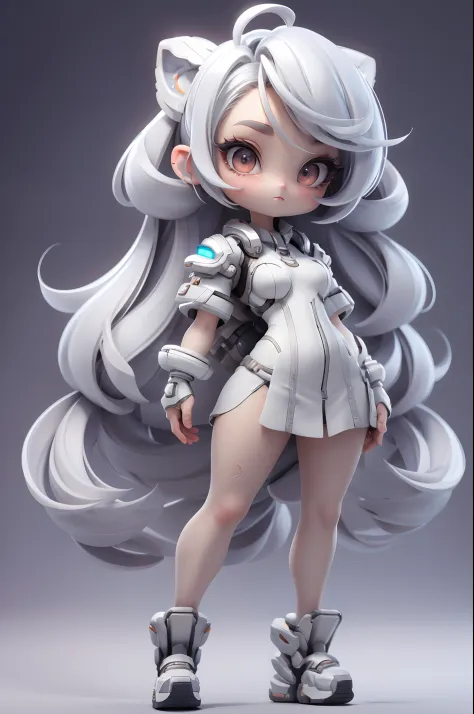 masterpiece, best quality, 8k, cinematic light, ultra high res, chibi, 1girl, silver_hair, full body,