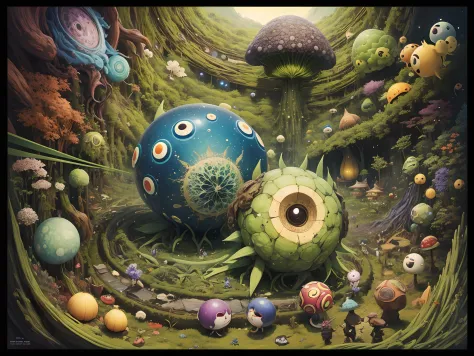 Extraterrestrials, Moss and mushroom monster、microorganism, shards, Streptococci, fungi, Sizzi, Unknown Planet, It is impossible...