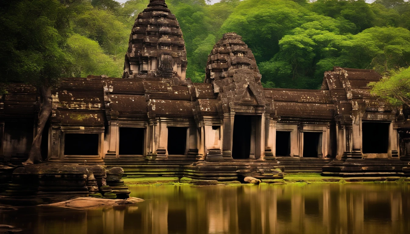 安定した光拡散,素晴らしい詳細写真:1.25),カンボジアの壮大な風景 