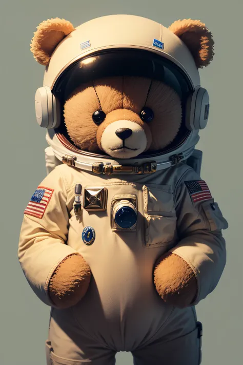 Astronaut bear in space suit with earth in background - SeaArt AI