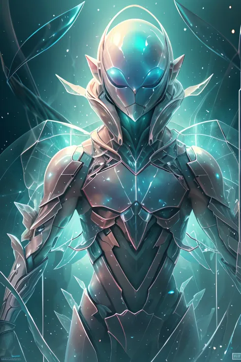 Translucent ethereal alien warrior