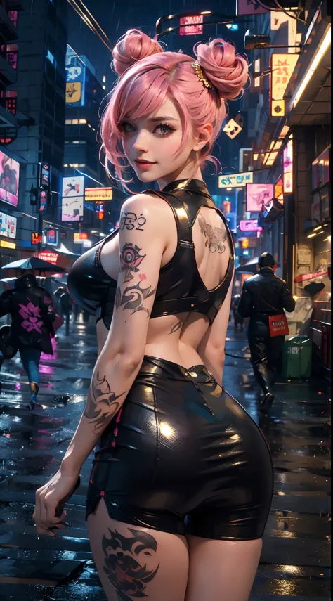 masterpiece, maximum quality, ultra high resolution, 8k, a girl,beauty,21years old,fair skin, extremely beautiful,strong gaze, alone,bust portrait,cyberpunk outfit, extremely detailed face, detailed eyes, mischievous smile, cheerful, realistic photo, total...