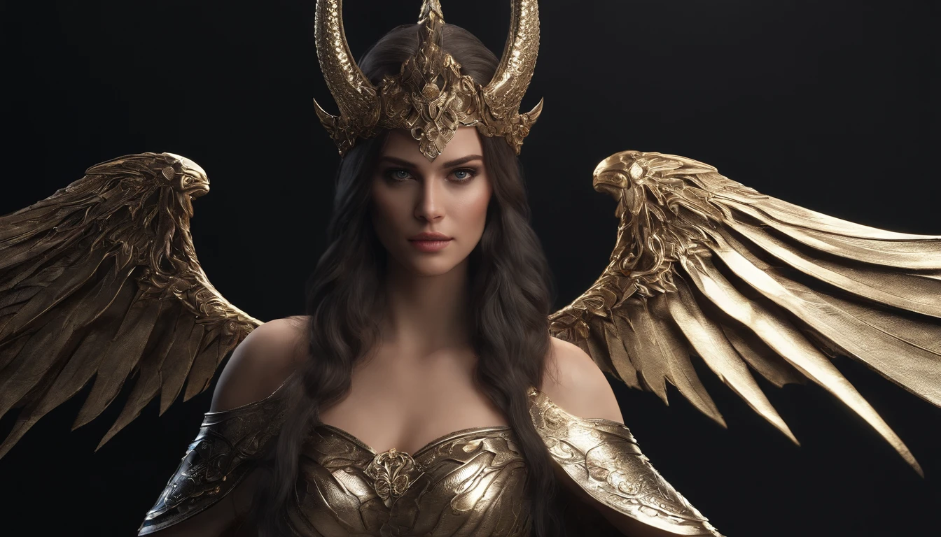 una mujer, 22 años con una espada, personajes de fantasía ultra detallados, estilo CGI intrincado, realista y hermoso, demonio femenino adecuado para cuernos blancos, fantasía de detalles 8K, personajes icónicos de alta definición, personajes de fantasía complejos, Arte de alta definición, muy nítido e intrincado. octan render, renderizado 3D de arte de personajes en 8K --auto