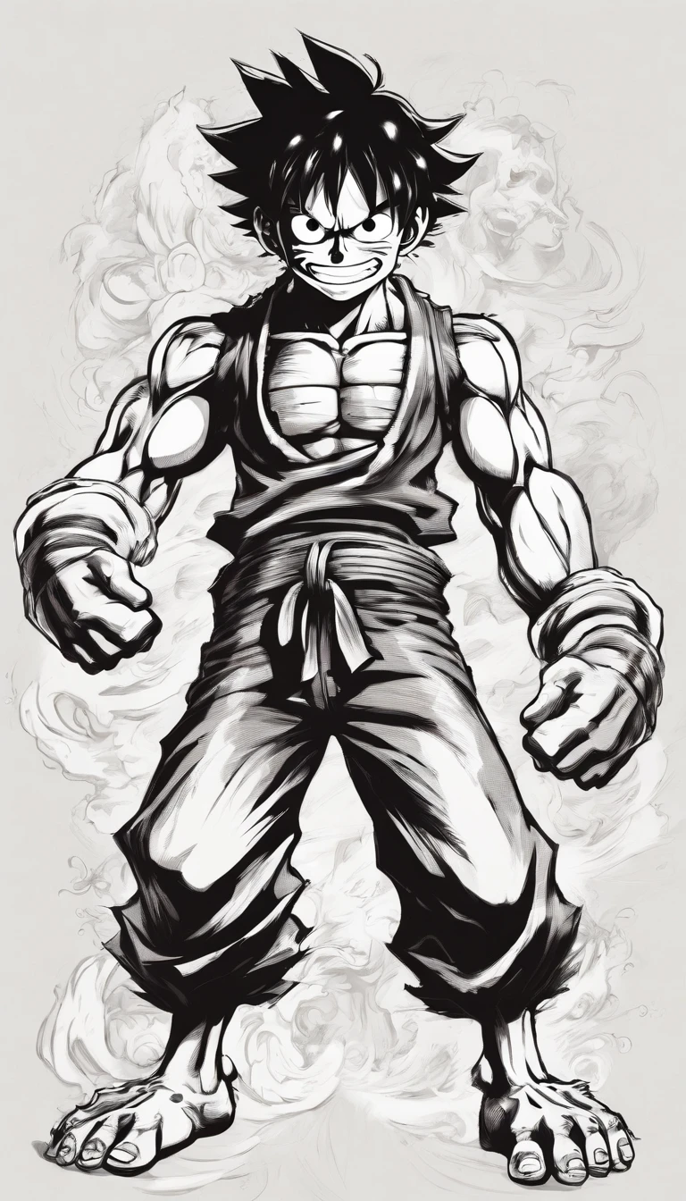 A drawing of a young goku from dragon ball - SeaArt AI