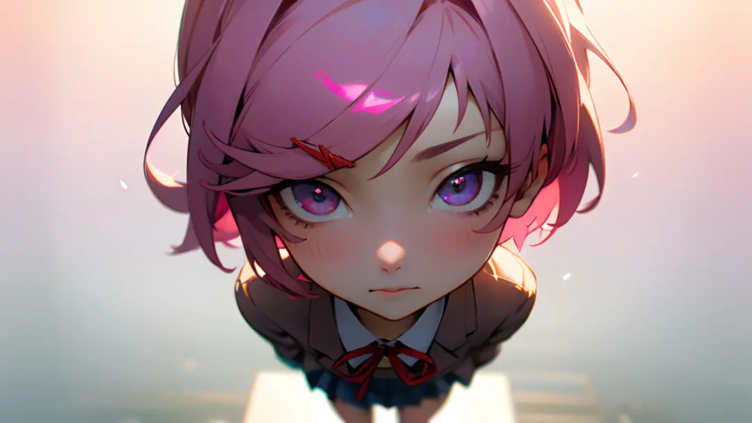 (best quality,4k,8k,highres,masterpiece:1.2),ultra-detailed,(realistic,photorealistic,photo-realistic:1.37), natsuki (ddlc), sho...