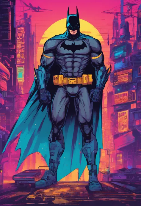Batman, cavaleiro das trevas, observando a cidade, cidade sombria e escura, detalhes perfeitos, incredible shadows,