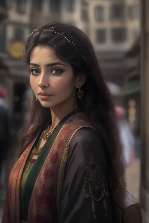A beautiful woman,orientalisch wirkende frau,orientalisch gekleidet ...