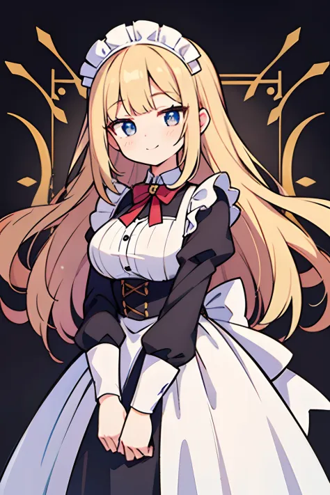18 year old beautiful girl, Big eyes, Large breasts, Petite and slender, 8K, of the highest quality, (Highly detailed head: 1.0), (Very detailed face: 1.0), (very detail hair: 1.0), maid clothes, high detailed official artwork, anime moe art style, clean d...