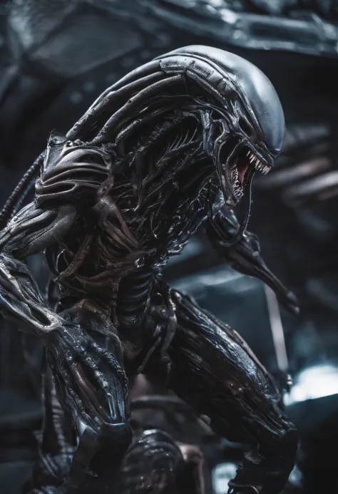 Alien Predator，Battle form，fully body photo，Delicate picture