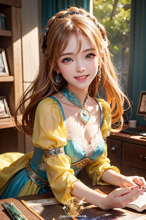 (((look here and smile)))、18year old、(previous focus)、portrait of a woman、fantasy art、photorealstic、dynamic lighting、art  statio...