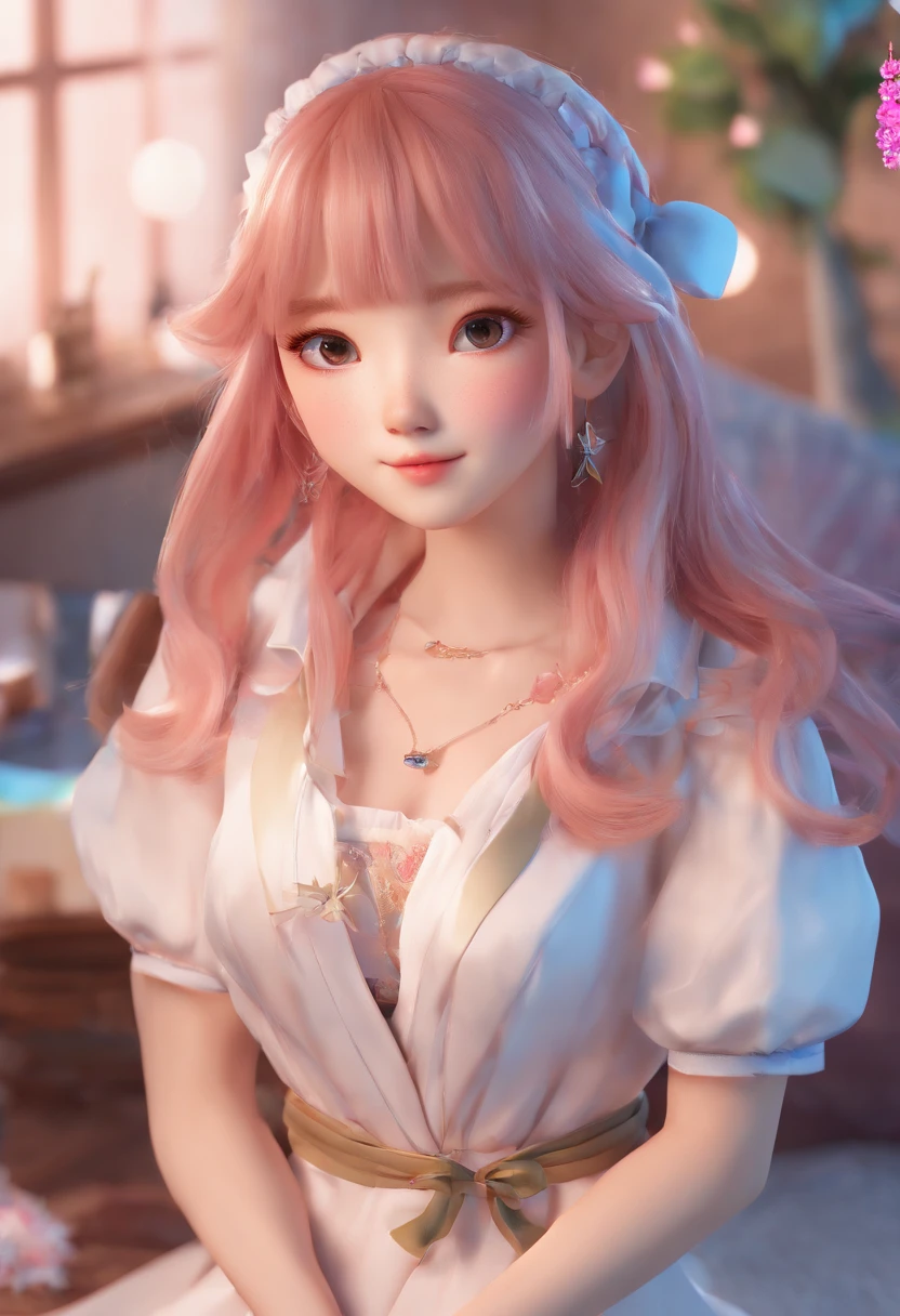 Cute reality barefoot girl next door、Manteau、undergarment、young, shiny white shiny skin、Sleep in bed、Slender style、Pink hair、Twin tail hair、Dazzling highlights、shinny hair,Beautiful bangs that shine、Beautiful big brown eyes、Very cute  girl、Up to the feet、8K、 top-quality, 超A high resolution, very slender body、Crisp double、Very realistic face、Very plump bust、Face with a three-dimensional effect、