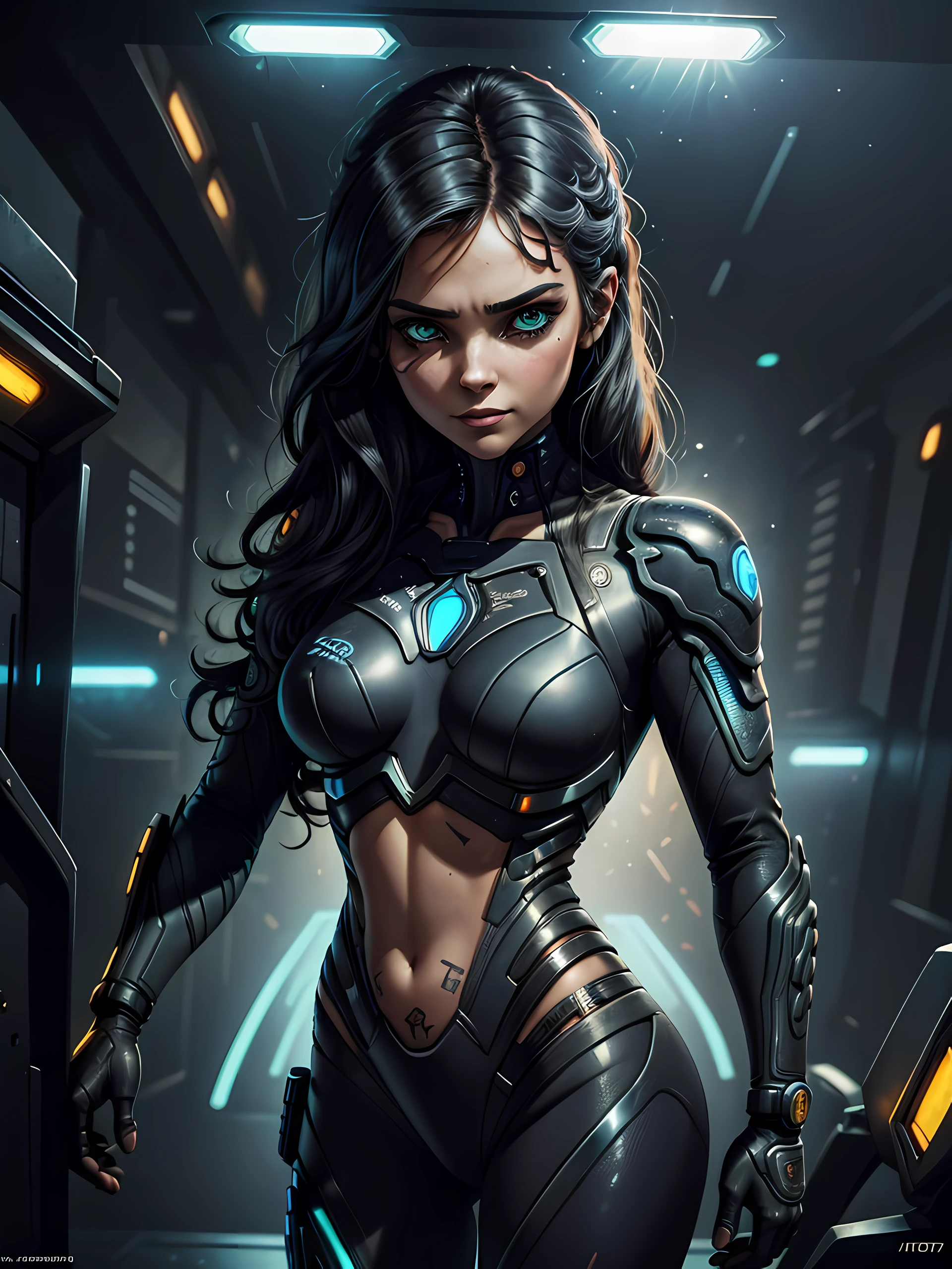 uma mulher linda atraente com cabelos loiros e olhos azuis, usando uma blusa de moletom，inspirada em "Selina Kyle"(altamente detalhado: 1.2), (canon EOS R6 melhor qualidade: 1.2), (8K: 1.0), (emb-rrf-baixo: 1.0), (lotes de grandes tatuagens pretas na cabeça cibernética aberta no meio mostrando o interior, Rosto detalhado, Olhos hiper detalhados e uso de óculos de sol de alta tecnologia com display holográfico 1.2), foco nítido (foto premiada: 1.2), (dispersão subterrânea: 1.2), (dispersão subterrânea: 1.2). 1.1) (um belo ciborgue ultra-detalhado: 1.2), ( cabelos hiperdetalhados: 1.2), (corpo maravilhoso: 1.2), (corpo inteiro: 1.2), (postura dinâmica :1.2), brilho neon, (olhos cibernéticos detalhados:1.1), fechar-se (hiper-realista:1.2), RPG, Estilo Cyberpunk 2077, iluminação dramática, (Paisagem urbana futurista altamente detalhada:1.2), (ficção científica: 1.2). 1.2), fotografia de retrato profissional, por wlop Greg Rutkowski, Jeffrey Simpson, Alphonse Mucha