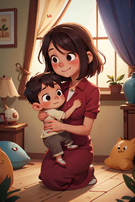 child and mother, hug love