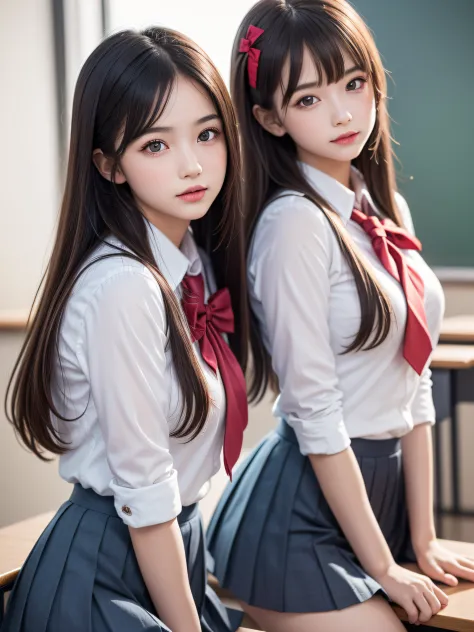 (2young girls), (highly detailed beautiful face), amazing face and eyes, (best quality:1.4), (ultra-detailed), (extremely detail...