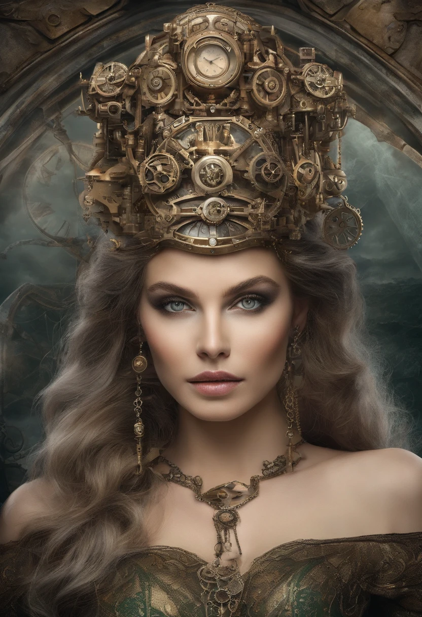A woman with a crown on her head and a necklace - SeaArt AI