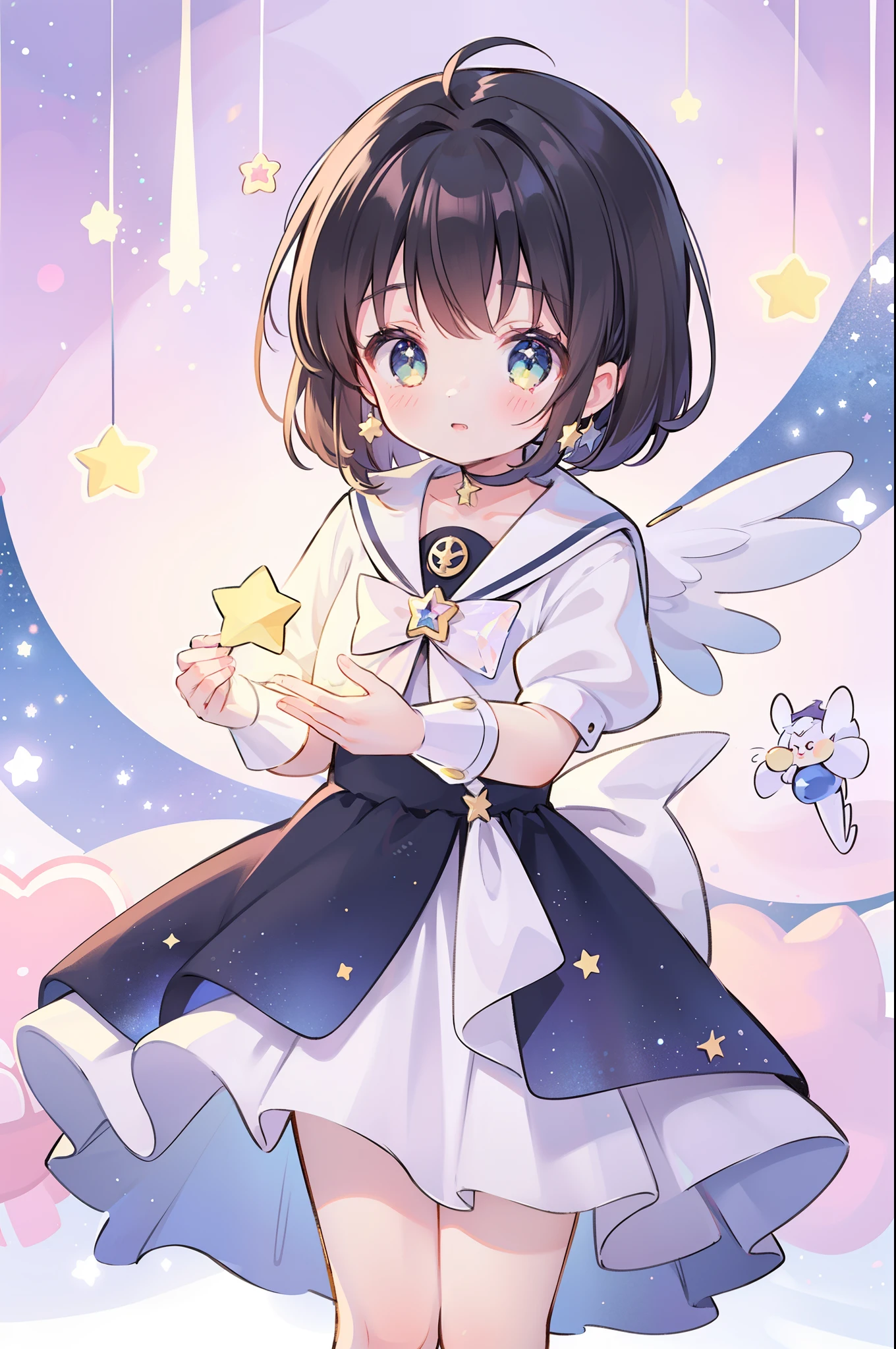 Anime girl with a star in her hand - SeaArt AI