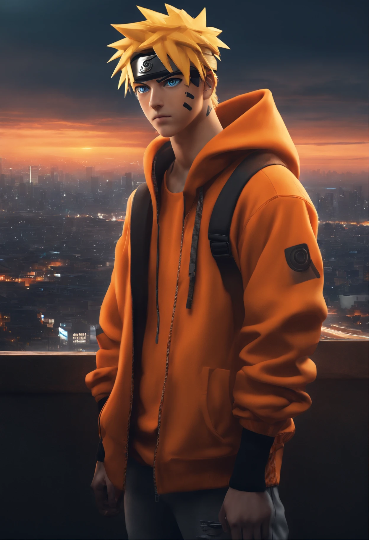 Orange nike hoodie with japanese outlet writing