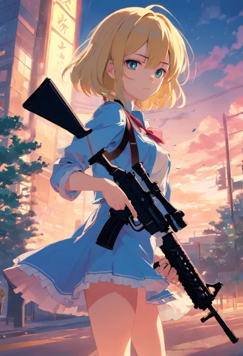alice margatroid，With a rifle，serious