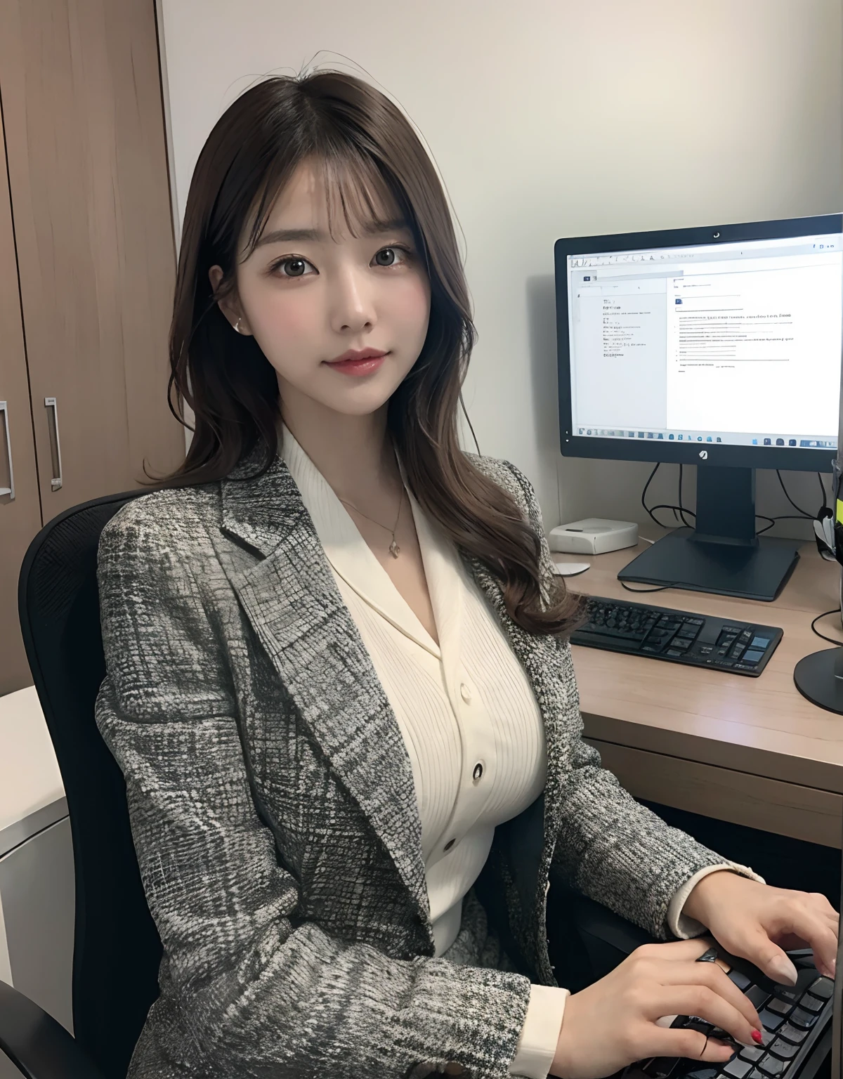 personal computers　office work　lana　valley　A sexy　Age25 Suit