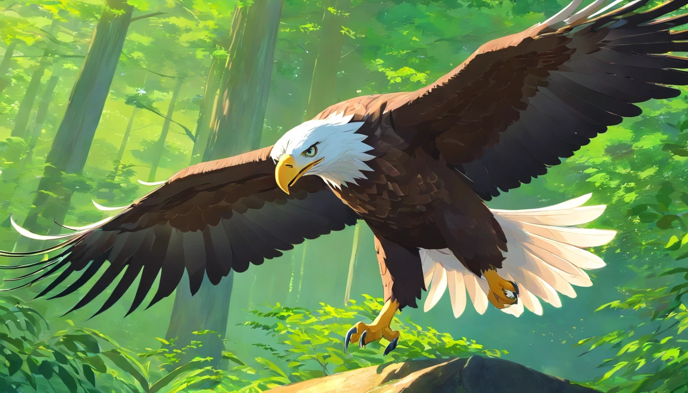 REALISTIC EAGLE ,Na floresta