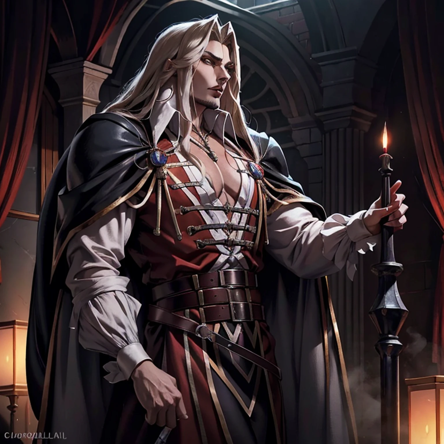 Castlevania Shadow Lord hiper realista super detallado Lord Drácula hermoso musculoso completo marroquí diferente ángulo de visión del mismo personaje hiper realista super detallado