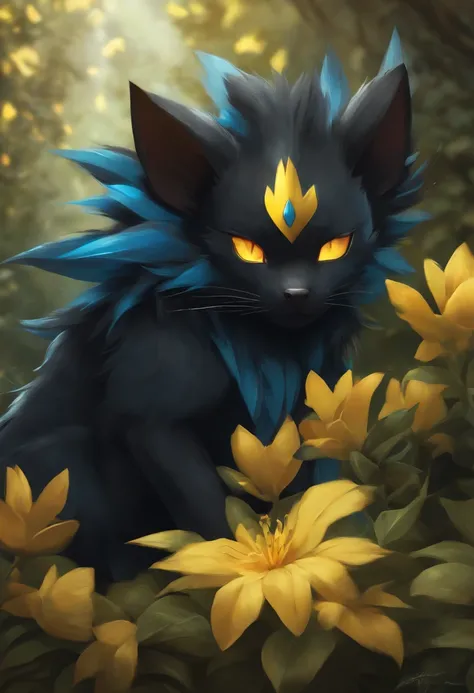 luxray, yellow eyes, red sclera, (pose:1.3), (posing:1.3) - SeaArt AI