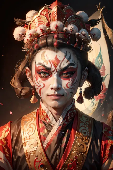 Peking Opera face，Facial Peking Opera makeup