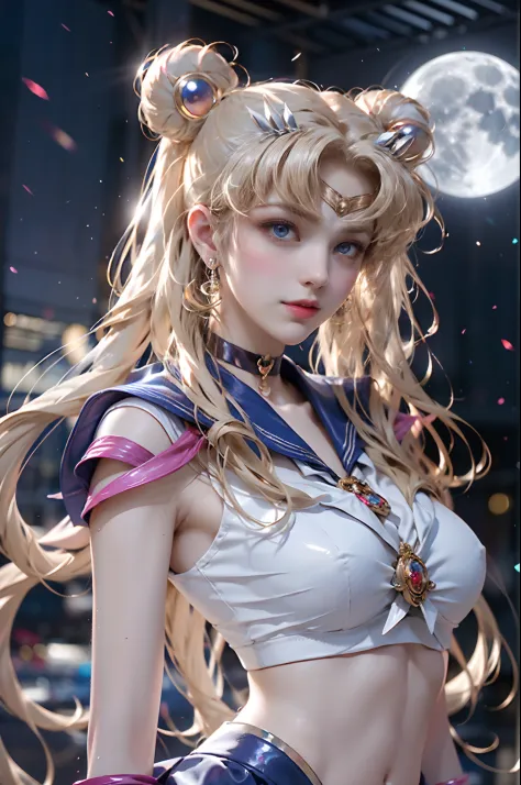 masutepiece, full: 1.3, to stand, 8K, 。.。.3D, Realistic, Ultra Micro Photography, of the highest quality, Extreme Details CG Unity 8K Wallpapers, From below, Intricate details, (1 female), 28 years old, (meishaonv,Sailor Moon,tiarra, Sailor Senshi Uniform ...