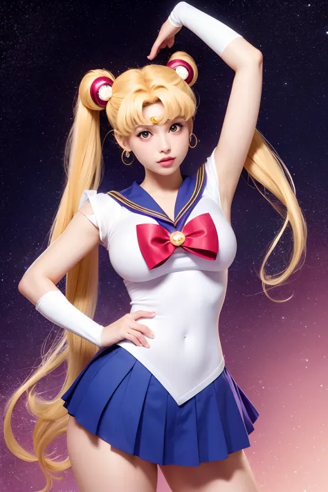 Sailor Moon, Usagi Tsukino, uniforme completo de Sailor Moon, foto de corpo inteiro