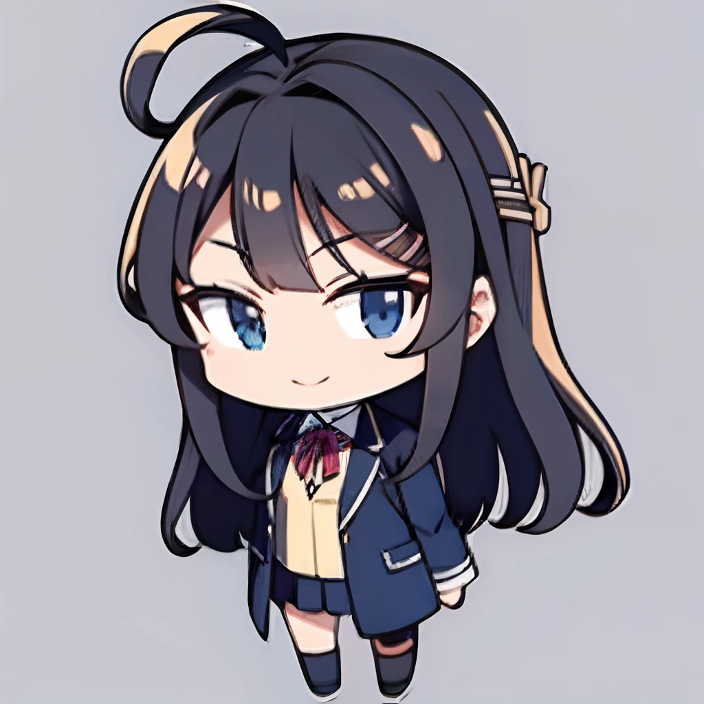 Anime girl with ponytails and blue eyes in a school uniform - SeaArt AI