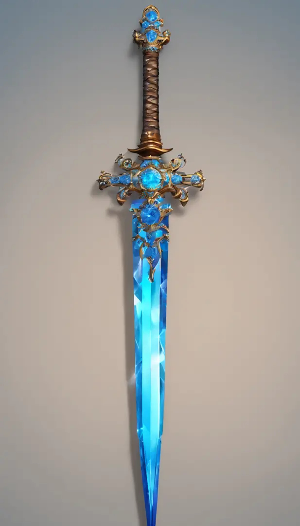 Blue crystal sword, Chinese style,