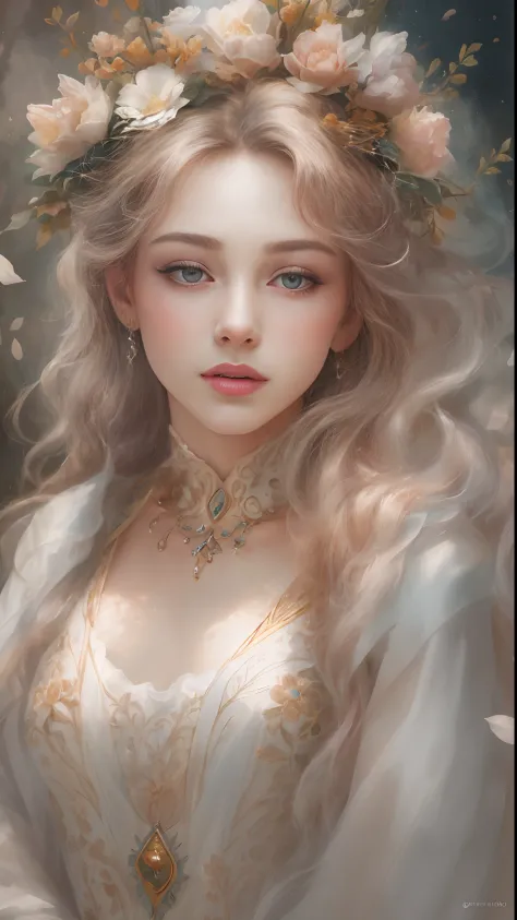 (Best quality, 4K, 8K, A high resolution, Masterpiece:1.2), Ultra-detailed, Realistic portrait of a noble maiden, Detailed expre...