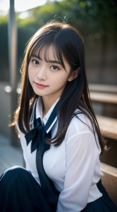 (((32ｋ,high detal,high-detail、​masterpiece,Attention to detail,full body Esbian,独奏))),Raw photo & realistic atmosphere,beautiful dark blue eyes,Detailed mouth,Glossy lips,Detailed eyebrows,Eyes drawn in detail with soft white skin that shines in every deta...